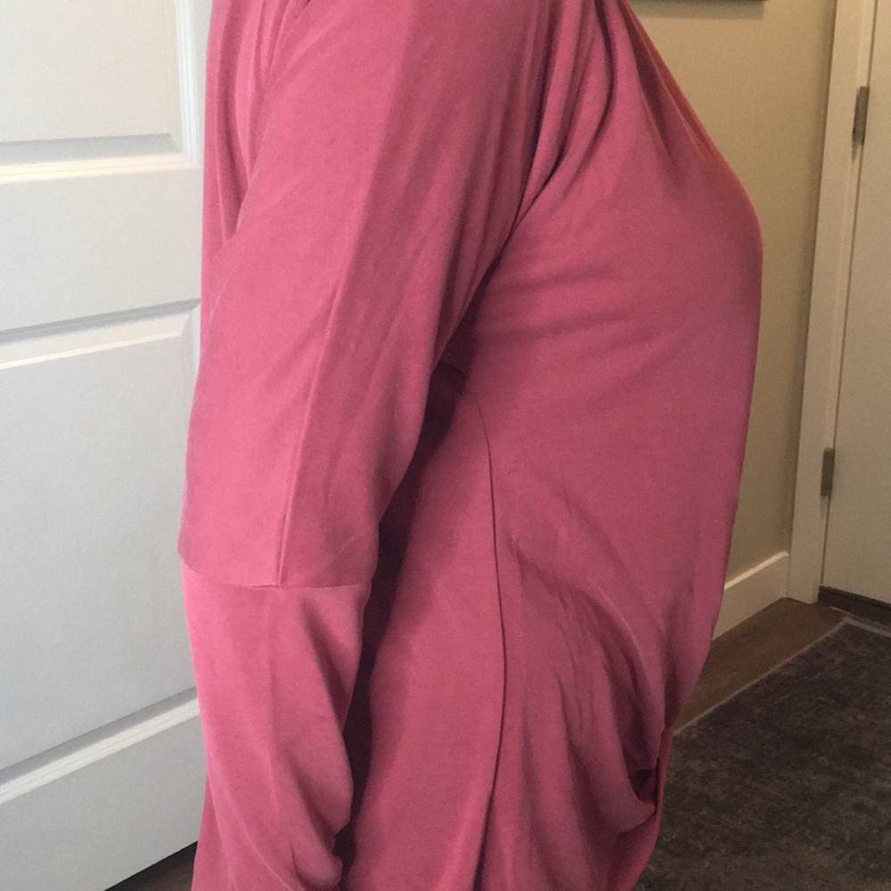 Maroon Blouse tie knit detail Long sleeve - Picture 5 of 7